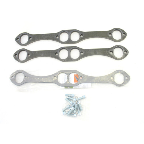 Patriot Headers & Manifolds #H7863 - Patriot Exhaust H7863 Header Flange Pair Chevrolet Small Block 265-400 Tube Diameter 1 5/8" Oval Port