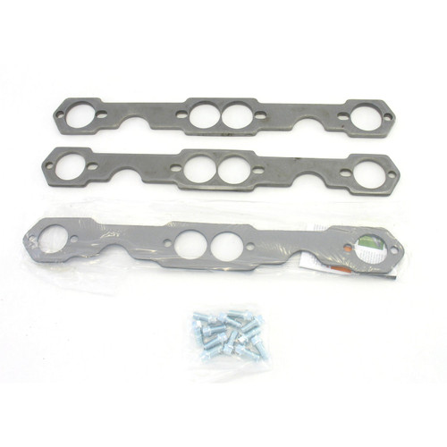 Patriot Headers & Manifolds #H7864 - Patriot Exhaust H7864 Header Flange Pair Chevrolet Small Block 265-400 Tube Diameter 1 5/8" Round Port