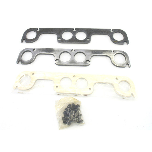 Patriot Headers & Manifolds #H7896 - Patriot Exhaust H7896 SB Chevrolet 265-400 Brodix 13/4" round port Header Flanges