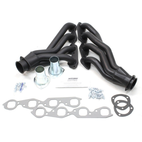 Patriot Headers & Manifolds #H8012-B - Patriot Mid Length Header 64-81 GM F, G, A Body 396-502 BBC 1 3/4" Primary 3" Collector Hi Temp Black Coat
