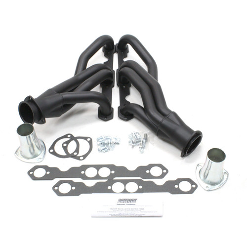 Patriot Headers & Manifolds #H8021-B - Patriot Mid Length Header 64-92 GM F, G, A Body 265-400 SBC 1 5/8" Primary 3" Collector Hi Temp Black Coat
