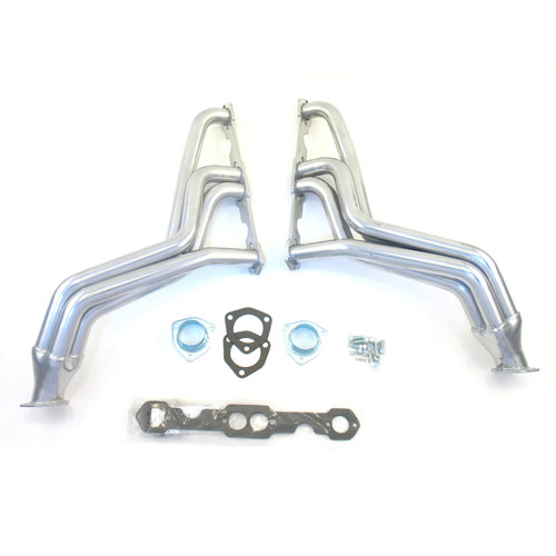 Patriot Headers & Manifolds #H8033-1 - Patriot Fenderwell Header 35-48 Street Rod 265-400 SBC 1 5/8" Primary 2 1/2" Collector Silver Ceramic Coat