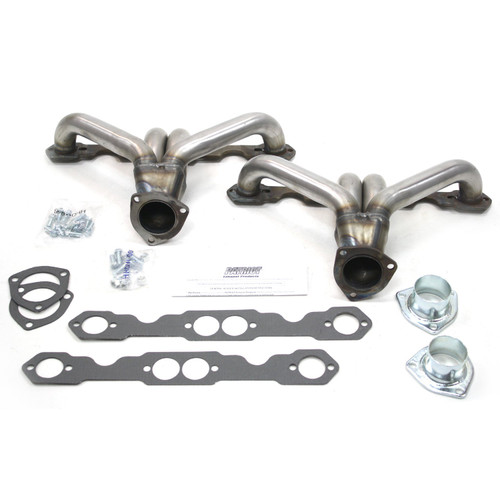 Patriot Headers & Manifolds #H8037 - Patriot Tight Tuck Header 08-67 Street Rod 265-400 SBC 1 5/8" Primary 2 1/2" Collector Raw Steel H8037