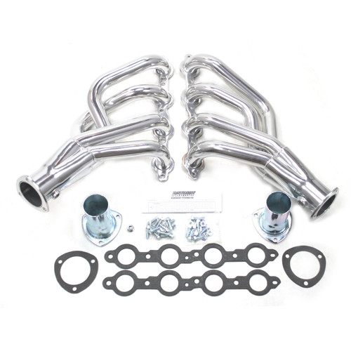 Patriot Headers & Manifolds #H8046-1 - Patriot Mid Length Header 55-57 Chevrolet 4.8-6.2L LS 1 3/4" Primary 3" Collector Silver Ceramic Coated H8046-1