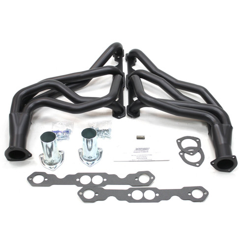 Patriot Headers & Manifolds #H8049-B - Patriot Long Tube Header 67-87 K-10 69-91 Blazer 265-400 SBC 1 5/8" Primary 2 1/2" Collector Hi Temp Black
