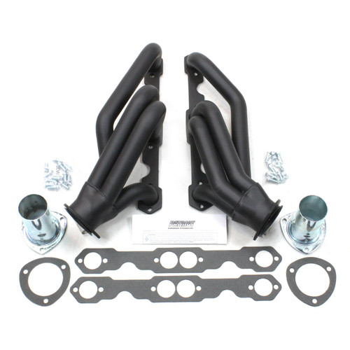Patriot Headers & Manifolds #H8063 - Patriot Mid Length Header 55-57 Chevrolet 265-400 SBC 1 5/8" Primary 3" Collector Raw Steel H8063