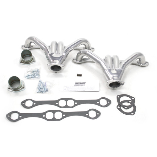 Patriot Headers & Manifolds #H8065-1 - Patriot Tight Tuck Header 08-67 Street Rod 265-400 SBC 1 3/4" Primary 2 1/2" Collector Silver Ceramic Coat