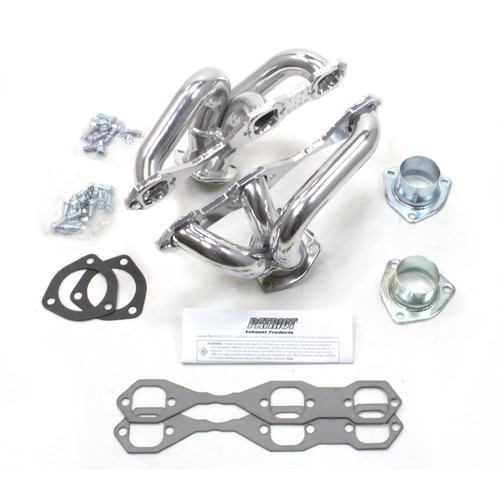 Patriot Headers & Manifolds #H8067-1 - Patriot Tight Tuck Header 08-67 Street Rod 4.3 V6 Chevy 1 1/2" Primary 2 1/2" Collector Silver Ceramic Coa