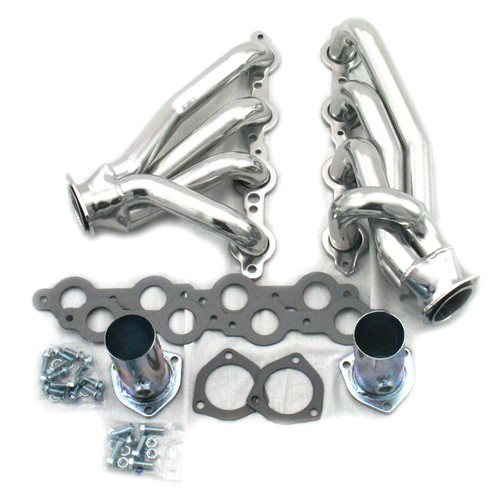 Patriot Headers & Manifolds #H8073-1 - Patriot Shorty Header 82-05 S-Series 2WD 4.8-6.2L LS Engine Swap 1 5/8" Primary 2 1/2" Collector Silver Ce