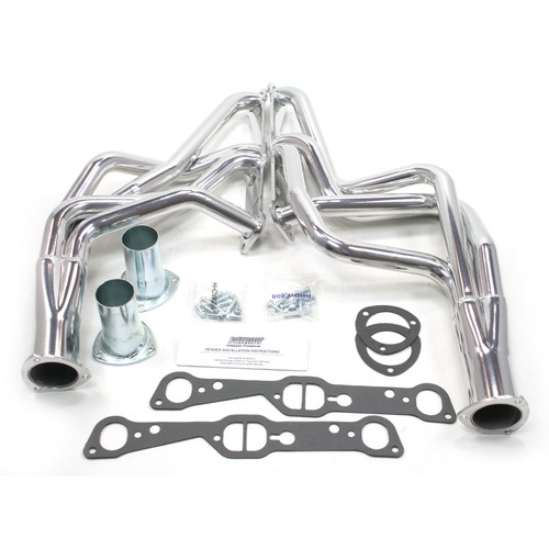Patriot Headers & Manifolds #H8302-1 - Patriot Long Tube Header 67-69 Firebird 326-455 Pontiac 1 5/8" Primary 3" Collector Silver Ceramic Coated
