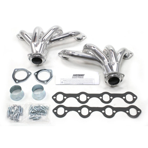 Patriot Headers & Manifolds #H8427-1 - Patriot Tight Tuck Header 08-67 Street Rod 260-351W SBF 1 5/8" Primary 2 1/2" Collector Silver Ceramic Coa