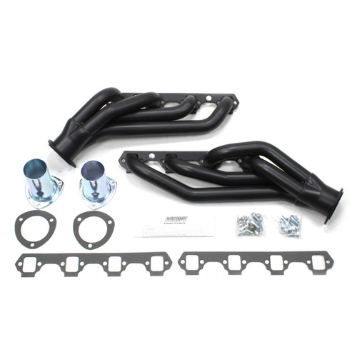 Patriot Headers & Manifolds #H8433-B - Patriot Mid Length Header 64-77 Various Ford 260-351W SBF 1 5/8" Primary 3" Collector Hi Temp Black Coated