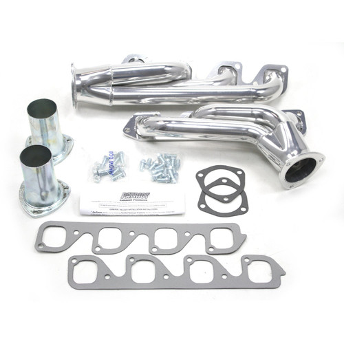 Patriot Headers & Manifolds #H8436-1 - Patriot Mid Length Header 34-48 Street Rod 351C 1 3/4" Primary 3" Collector Silver Ceramic Coated H8436-1