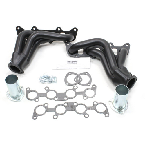 Patriot Headers & Manifolds #H8483-B - Patriot Tight Tuck Header 08-67 Street Rod 5.0L Coyote 1 3/4" Primary 2 1/2" Collector Hi Temp Black Coate