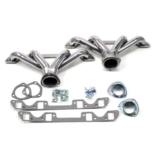 Patriot Headers & Manifolds #H8500-1 - Patriot Tight Tuck Header 08-67 Street Rod 364-425 Nailhead 1 5/8" Primary 2 1/2" Collector Silver Ceramic