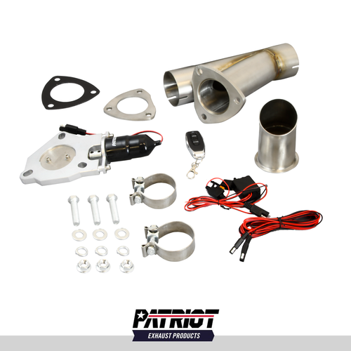 Patriot Exhaust Hardware #PEC250K-1 - Patriot 2.5" Electric Cutout Single System w/remote PEC250K-1