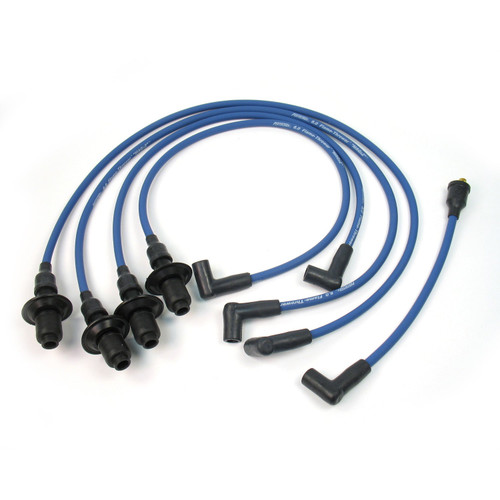 PerTronix Ignition #804303 - PerTronix 804303 Flame-Thrower Spark Plug Wires 4 cyl 8mm VW Male Cap Blue