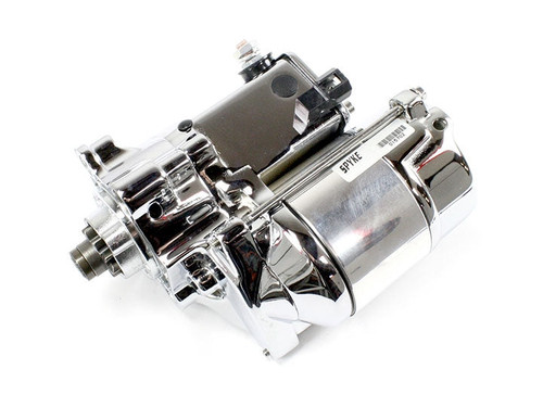 Spyke Engine Components #413210 - Spyke Starter, Chrome , 1981-2018 Sportsters, 1994-2008 Buell (except 1125R)