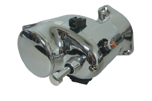 Spyke Engine Components #484255 - Spyke Stealth Starter, Chrome w/Push Btn, 1994-'06 BT (Except '06 Dyna)