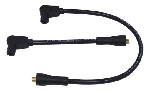 Taylor Ignition #10030 - Taylor Cable 10030 8mm Spiro-Pro black 16/7in custom wire set HD Motorcycle 90 degree plug boots