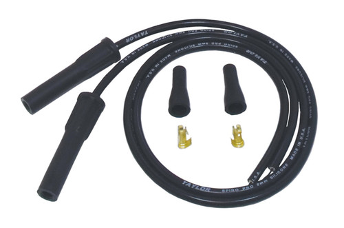Taylor Ignition #10085 - Taylor Cable 10085 8mm Spiro-Pro black 36in Universal Wire Set HD Motorcycle 180 degree Pro Comp plug boots