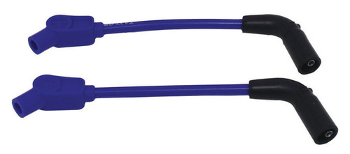 Taylor Ignition #10638 - Taylor Cable 10638 8mm Spiro-Pro blue 8in custom wire set HD Motorcycle 135 degree plug boots