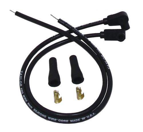 Taylor Ignition #11050 - Taylor Cable 11050 8mm Pro TCW black HD Motorcycle Universal Wire Set wire set 90 degree plug boots
