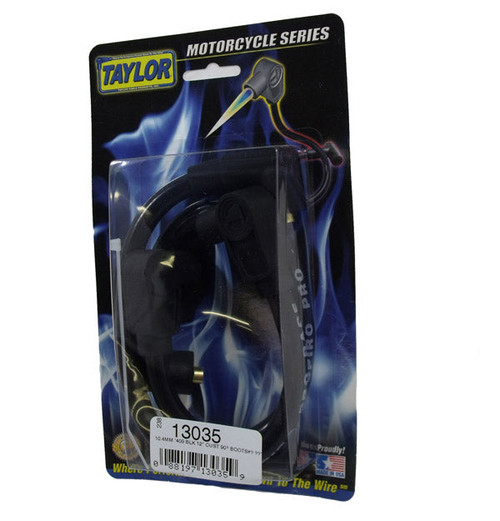 Taylor Ignition #13035 - Taylor Cable 13035 409 Spiro-Pro blk 12in custom wire set HD Motorcycle 90 Degree plug boots