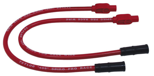 Taylor Ignition #13234 - Taylor Cable 13234 409 Spiro-Pro red 21in custom wire set HD Motorcycle 180 Degree Plug Boots