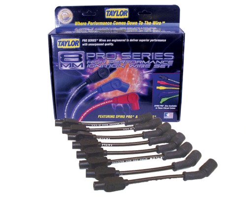 Taylor Ignition #72061 - Taylor Cable 72061 8mm Spiro Pro black 180 10.625 inch