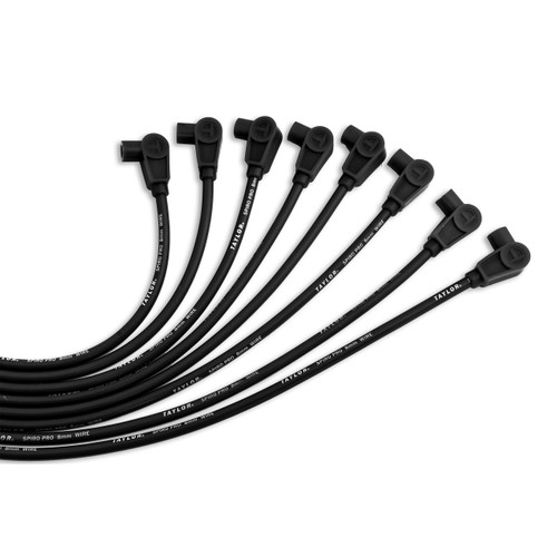 Taylor Ignition #73051 - Taylor Cable 73051 8mm Spiro-Pro univ 8cyl 90 black