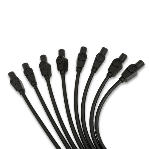Taylor Ignition #73065 - Taylor Cable 73065 8mm Spiro Pro LS Universal 180 Degree Black