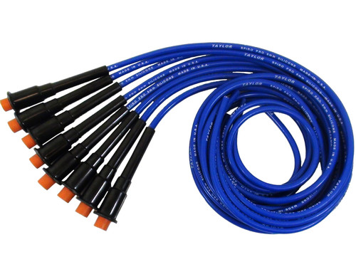 Taylor Ignition #75689 - Taylor Cable 75689 8mm Spiro-Pro Universal 8 Cyl Street HEMI Blue
