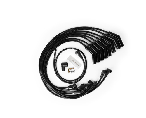 Taylor Ignition #75032-B - Taylor Cable 75032-B Ceramic Boot 8mm Spiro-Pro Big Block Chevy Race Fit 8 Cyl Wire Set Over Valve Covers HEI Black Wi
