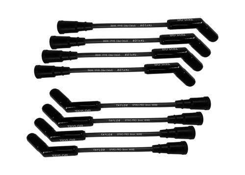 Taylor Ignition #75073-B - Taylor Cable 75073-B Ceramic Boot 8mm Spiro-Pro Ford Godzilla 7.3L Wire Set Black Wire, Black 135 degree Ceramic