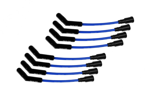 Taylor Ignition #85673-B - Taylor Cable 85673-B Ceramic Boot ThunderVolt 8.2mm Ford Godzilla 7.3L Wire Set Blue Wire, Black 135 degree Ceramic