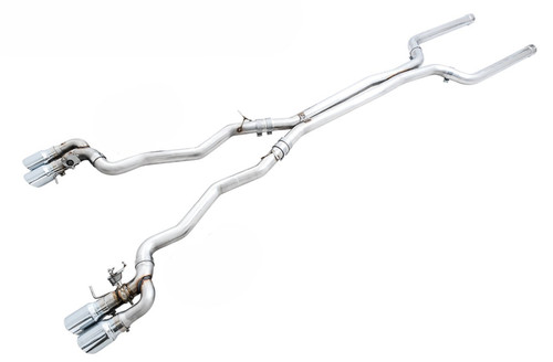 AWE Tuning 18-19 BMW M5 (F90) 4.4T AWD SwitchPath Cat-back Exhaust - Chrome Silver Tips - 3025-42062 Photo - Primary