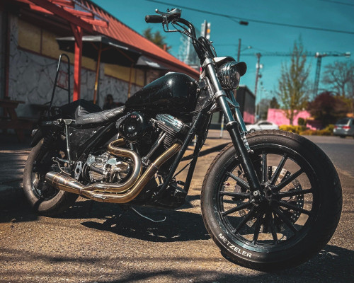 Sawicki Speed FXR "Big Inch" Shorty Exhaust - Shorty / Hand Brushed / Black Billet - 930-01204