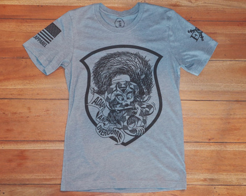 Short Sleeved "Psycho Squirrel" Tee - Slate