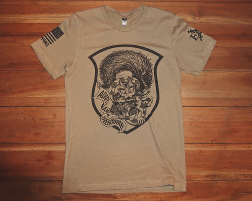 Short Sleeved "Psycho Squirrel" Tee - Coyote