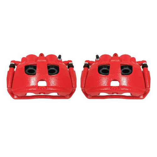 Power Stop S5174 Red Caliper Pair with Brackets for Enhanced Braking Performance