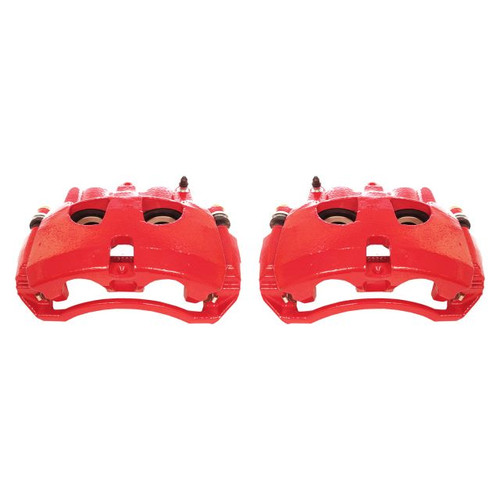 Power Stop S5172 Red Caliper Pair with Brackets for Enhanced Braking Performance