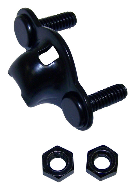 Crown Automotive Vintage Jeep Hood Catch Bracket - Black, Part 55009343