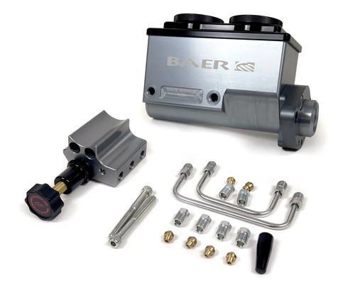 Baer Brakes Remaster Master Cylinder 0.875 Inch Bore with Integral Reservoir for Driver Side - Gray Aluminum