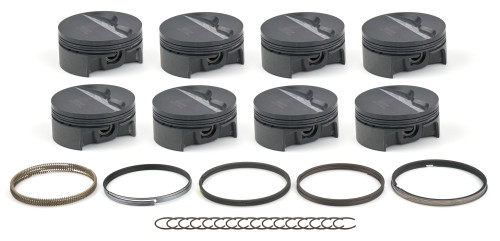 MAHLE PISTONS LS FT PowerPak Piston Set with 4.125 Inch Bore and Forged Flat Top Design