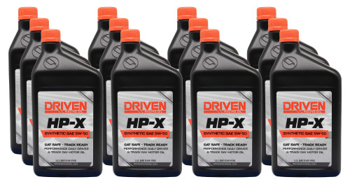 Driven Racing Oil HP-X 5W50 Synthetic Motor Oil - 1 Quart Bottles (Case of 12)