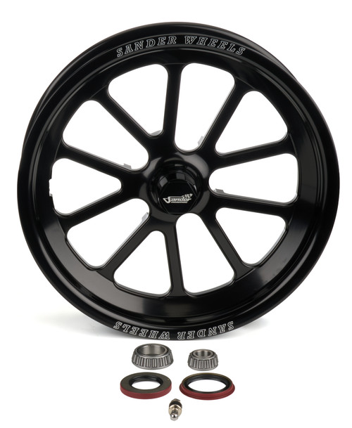 Sander Engineering 740 Series 15 x 3.5-inch Aluminum Wheel with Black Anodized Finish and Machined Center