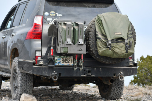 LFD Off Road Dual Jerry Can Mount - Universal - Powder coated black - XLFOR676-PC