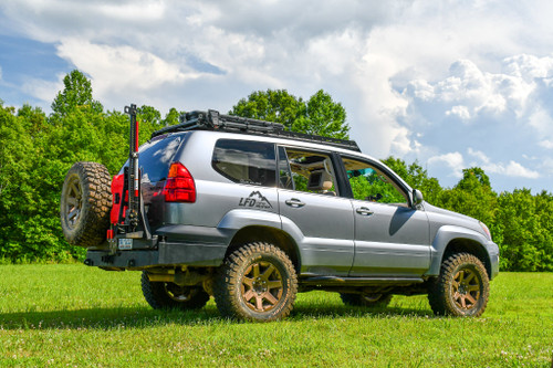 LFD Off Road High Clearance Dual Swing Rear Bumper - GX470 - No / Raw Steel - XLFOR600-NS