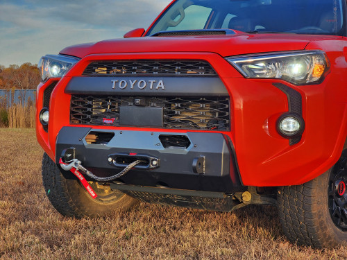 LFD Off Road TrailSeries Front Winch Bumper - 5th Gen 4Runner - Yes - Cover Powder Coated Black - XLFOR332-CB